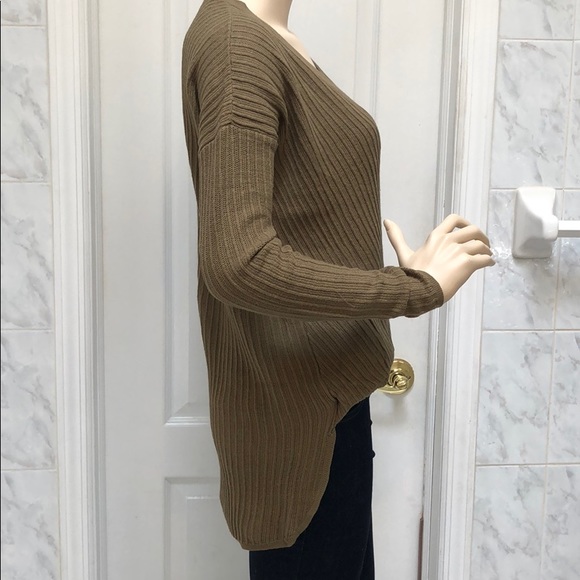 OLIVE KNIT RIBBED TOP - Picture 7 of 8